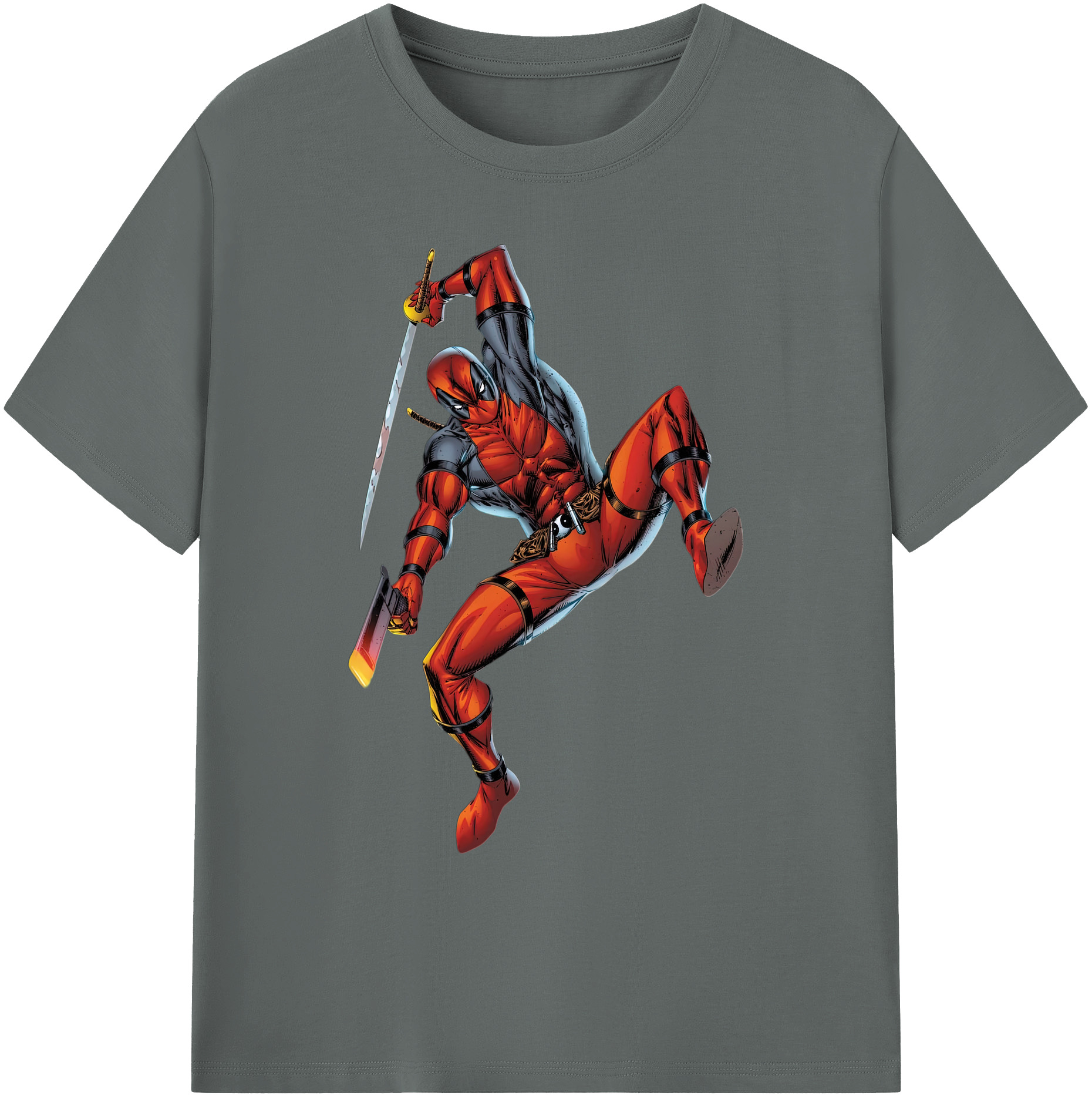 （画像用） Deadpool デッドプール 綿100％ メンズ半袖Tシャツ｜肌触りやわらか＆通気性